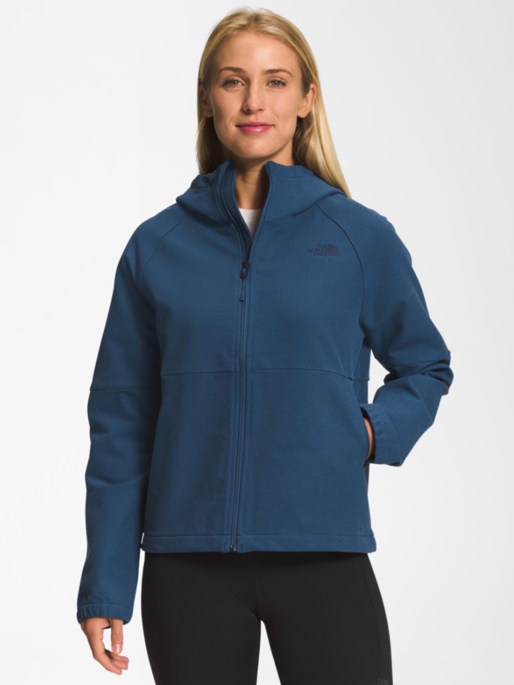 The North Face Women’s Camden Soft Shell Jacket L Full Zip Hooded Wind Wall